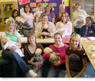 Group with their training babies.